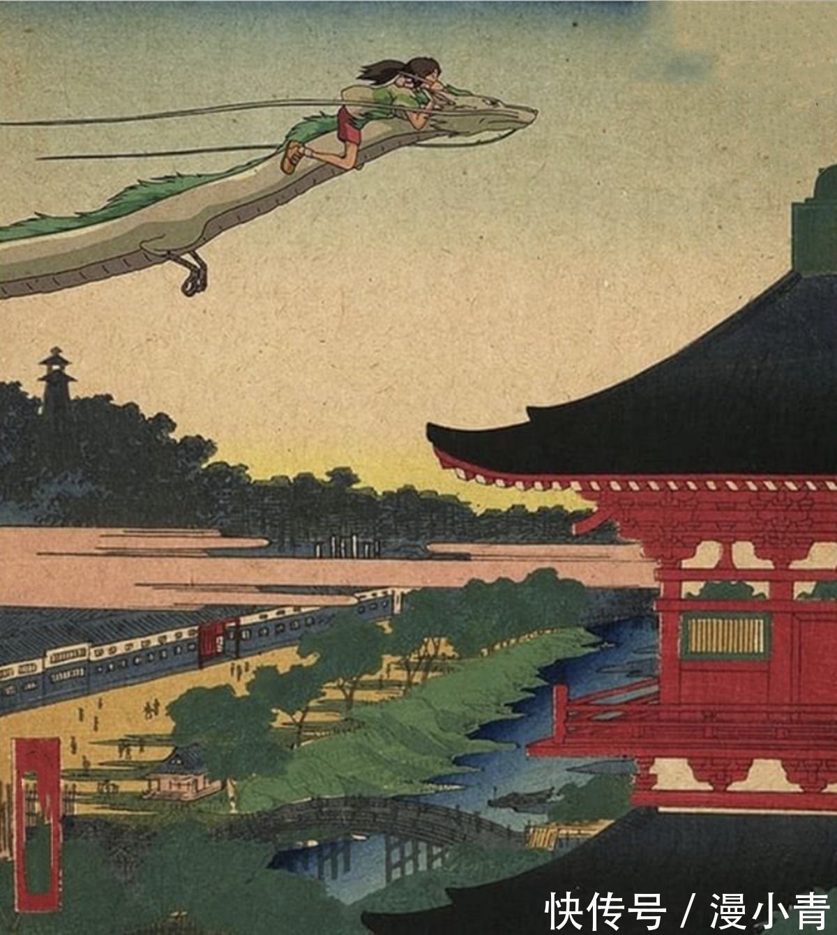绘画|宫崎骏的经典动画浮世绘作品，用古老的艺术展现美好的二次元剧情