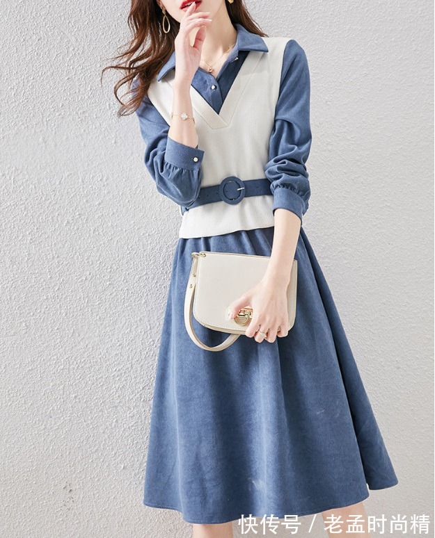 穿搭 春季日常穿搭,“牛仔蓝”连衣裙,展现优雅气质