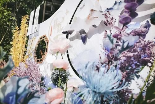 清新典雅的蓝紫色系新中式婚礼，喜欢这种风格的新人看过来吧