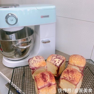 和面|100个吐司练习No.38紫薯脆皮雪顶吐司