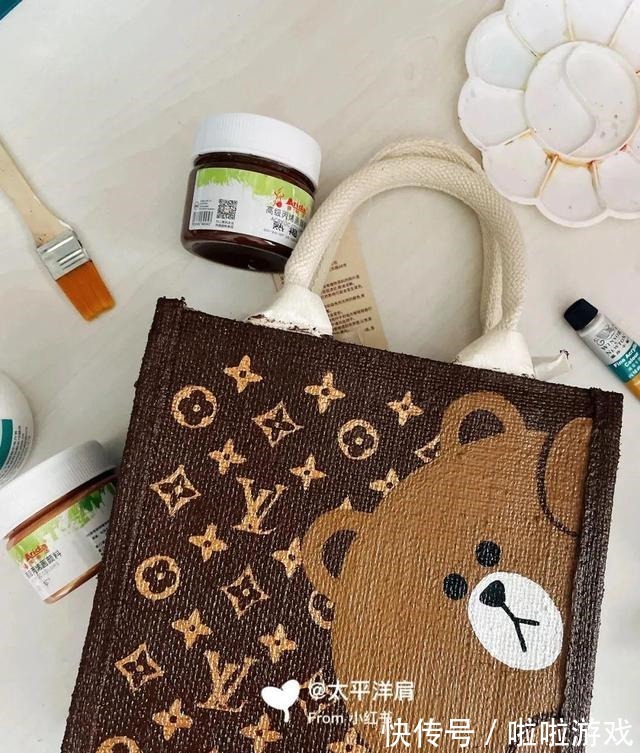 蕾丝 最近风超大的MUJI麻袋DIY，带着孩子一起做！
