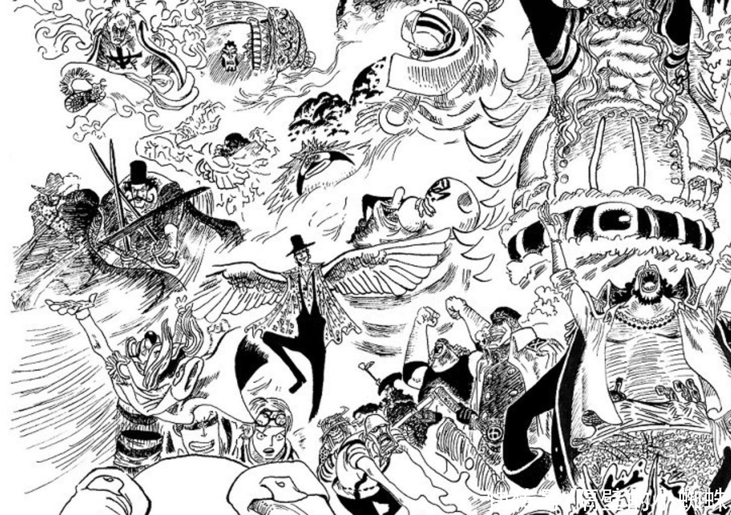 顶上战争|海贼王：一张图概括“顶上战争”，场面太壮观，C位是黑胡子