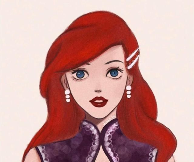 证件照|迪士尼公主的民国风证件照,艾莎表情太可爱,花木兰的旗袍最亮眼