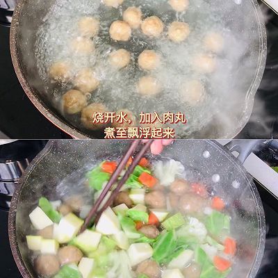 搅拌均匀|肉丸胡辣汤