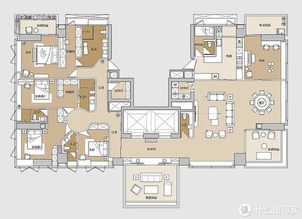 衣帽间|新加坡华人买360㎡大平层,装修轻奢风,不仅大气,全屋还尽显奢华