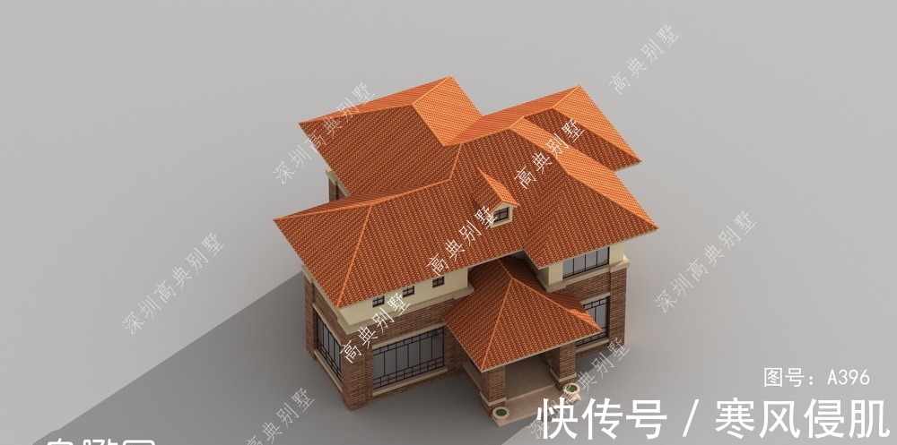 立面|实用的欧式小别墅,立面层次丰富,整体实用适合乡村盖房。