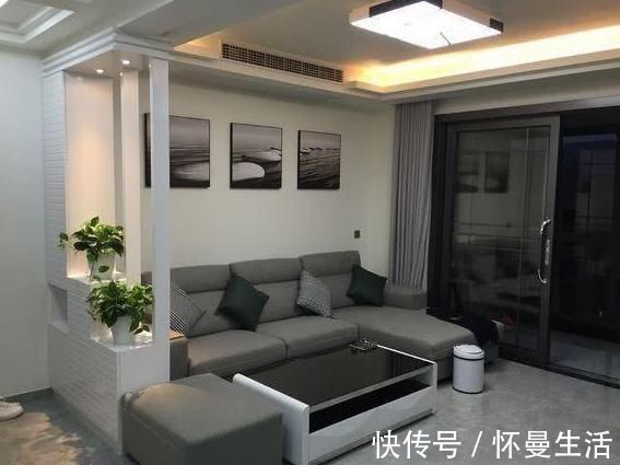 装修|新房装修,老公不顾反对贴灰色瓷砖,做黑色电视墙,完工后很大气