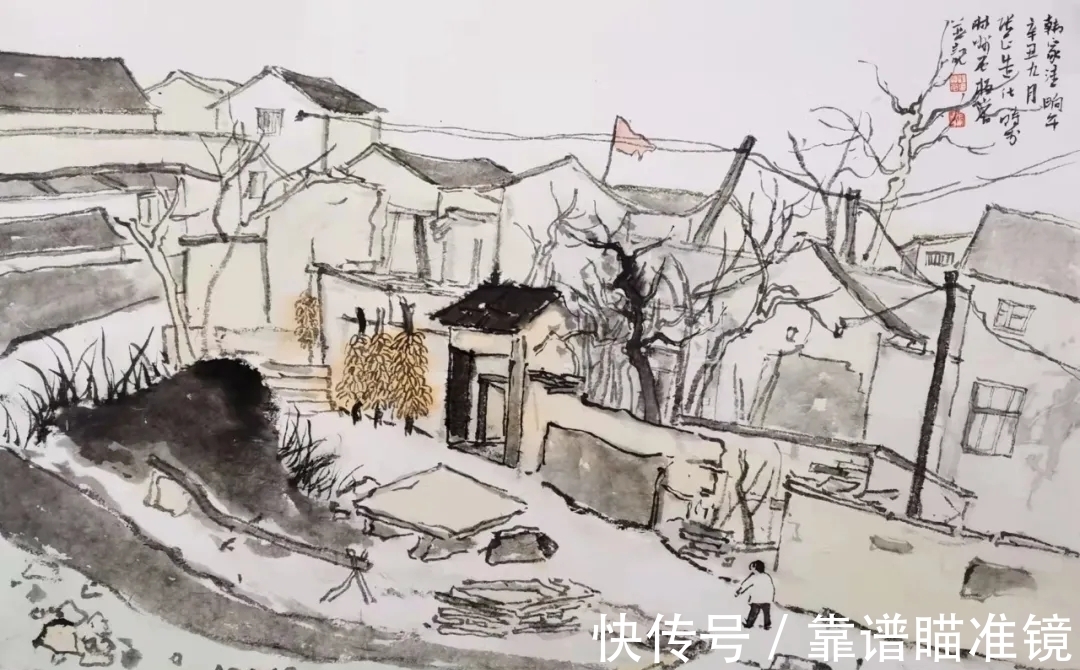 清溪$张正山水画,似一条从传统大山里流出的清溪