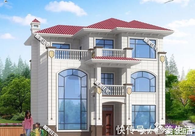 瓷瓦|简欧风格设计,面宽11米多的两栋农村别墅,网友们都说想盖一栋