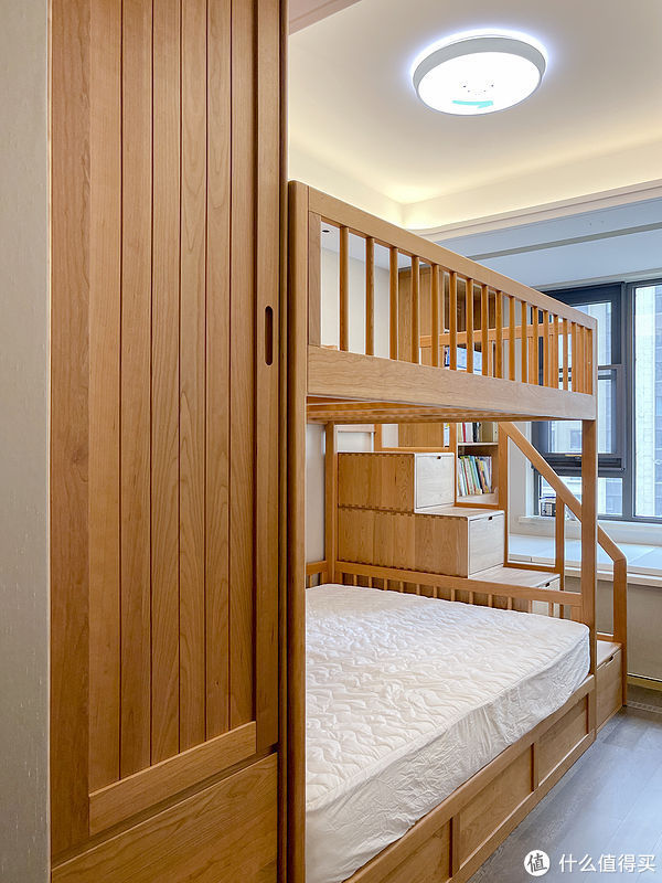 书房|8㎡书房两面书墙,9㎡儿童房上下铺衣柜,小空间利用典范!