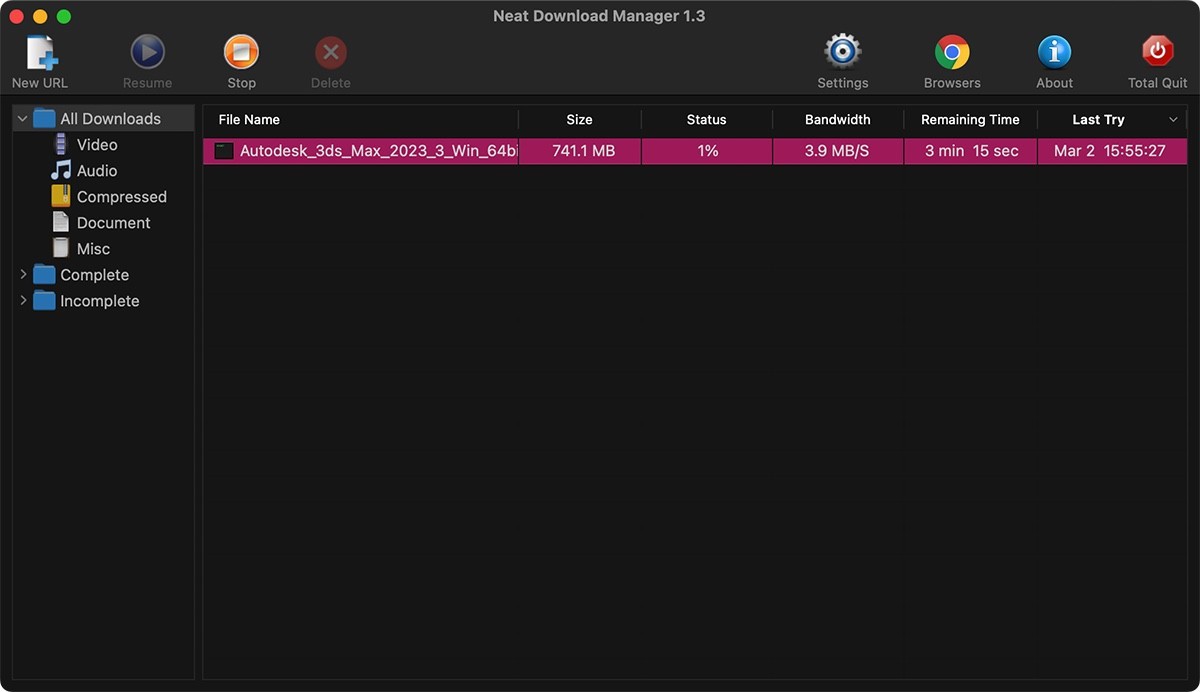 NeatDownloadManager for Mac v1.3.24 多线程直链下载器-下载否