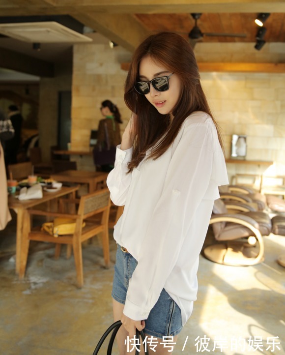 飘逸|晴天美图:道晖芝,飘逸荷叶边雪纺衫