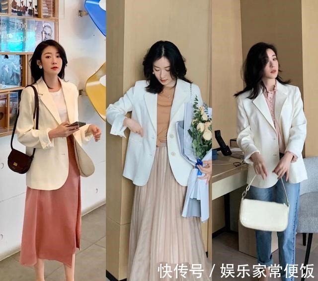 西装 穿西装不要只会配西装裤学这位博主的“高级”穿搭，优雅又干练！