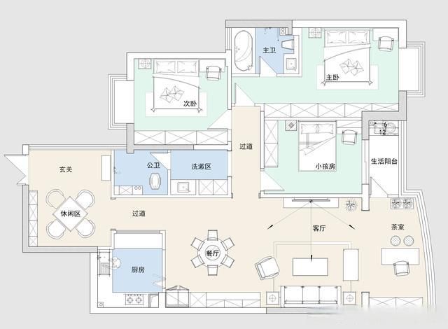 休闲|湖南长沙152㎡新中式，全屋充满了中式文化，木色系很有特色