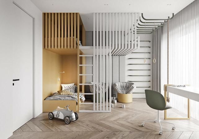 千年隼|时尚的现代儿童房创意,实用的儿童房设计
