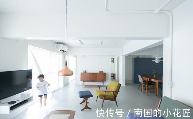 白墙|中古家具的绝佳背景，是全屋大白墙