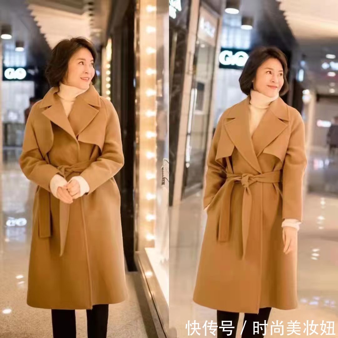 时尚博主|50岁女人冬季“大衣”就这么穿,不露脖子不露腿,保暖洋气又高级