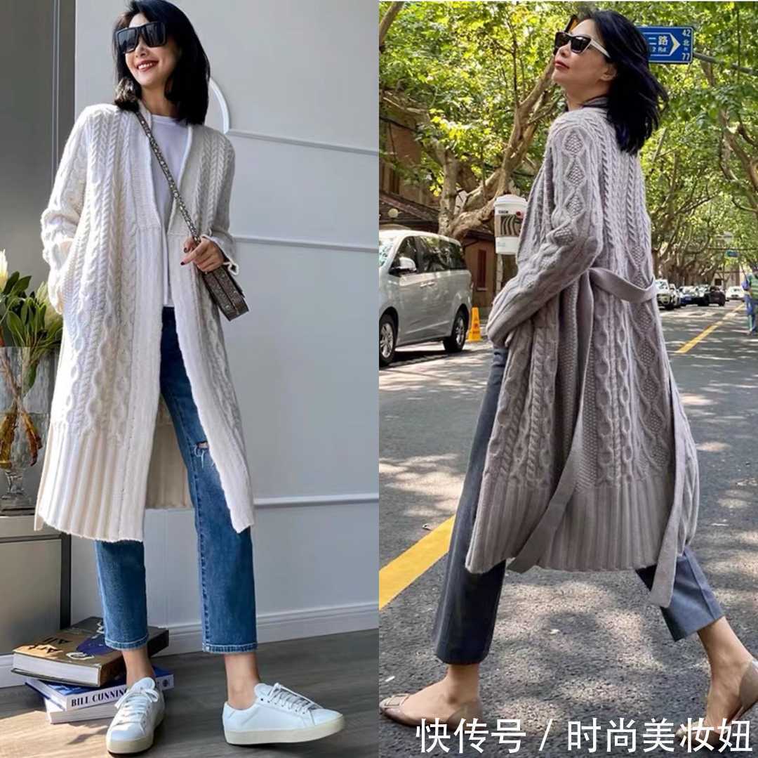 搭配|谁说“毛衣”穿不出高级感?看这位40岁姐姐的搭配,高级显气质