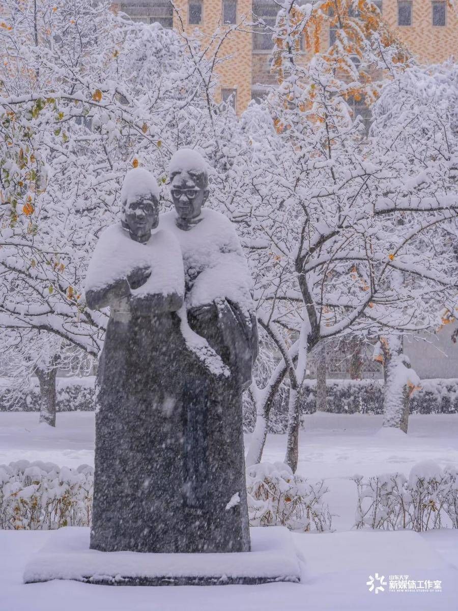 大雪|大雪虽美也让出行变难，扫雪除冰！山大师生两小时清出安全通道