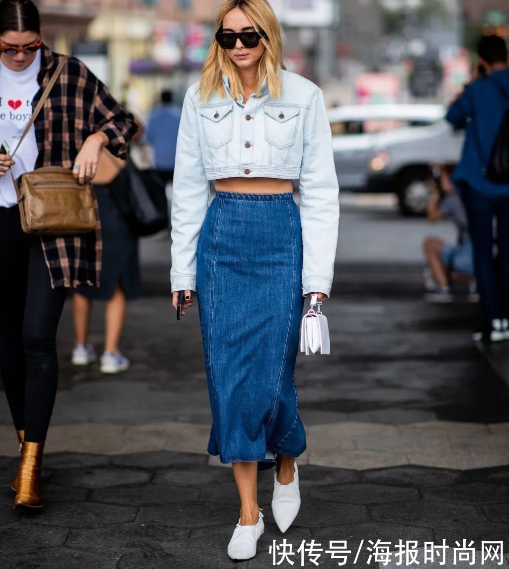 半裙|显瘦不挑人的半身裙，可能就是她们身上的这条了吧