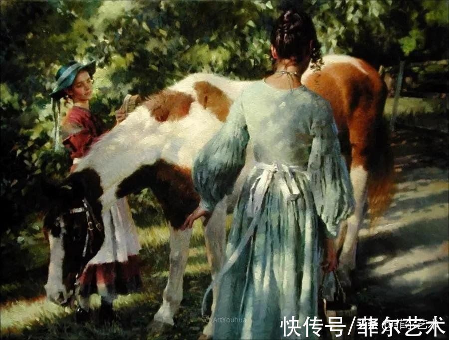 油画#色彩浓郁透明感富有表现力与感染力~画家摩根·威斯特林油画欣赏