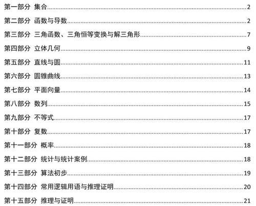 高中数学：章节知识点汇总，基础不好的同学注意啦！