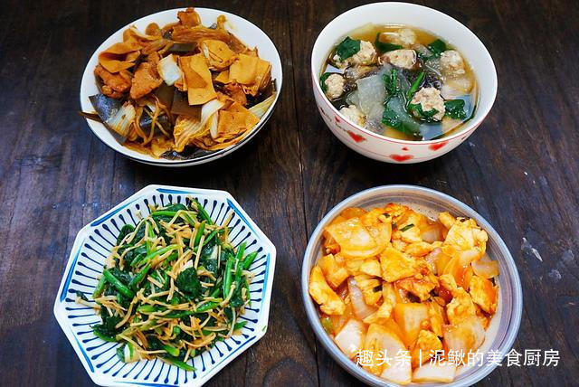 金针菇|晒晒一家三口的晚餐,有荤有素,营养丰富,花钱不多,天天味道香