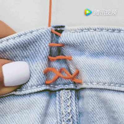 杨幂 裤腰小了别急着扔,剪1刀瞬间变合身,原来这么简单