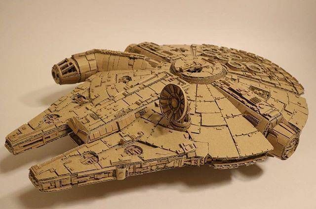 星球大战#日本妹子将废弃纸板做成模型,是可以被称为杰作的艺术品