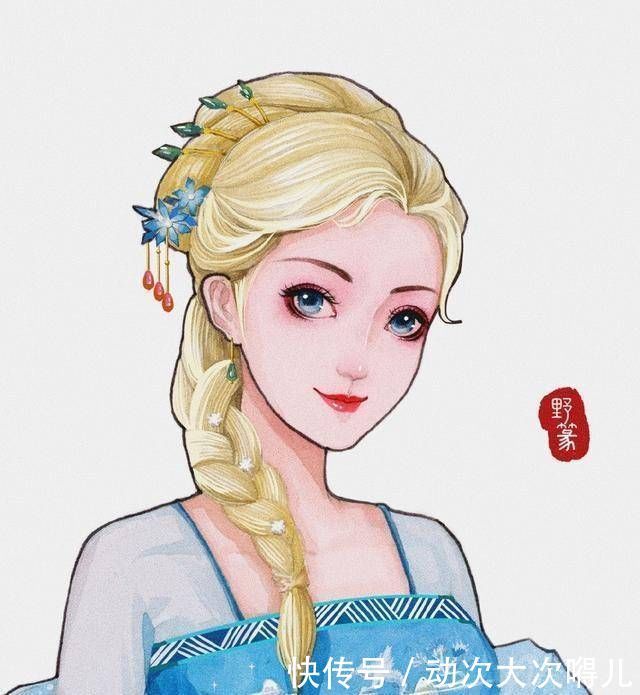 迪士尼公主穿上汉服，艾莎公主超帅气，白雪公主可爱又俏皮