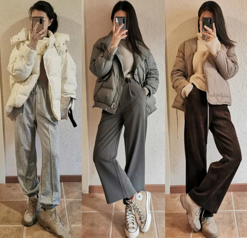 羽绒服别再搭半身裙了！今年流行这样穿：显瘦显高挑，好漂亮！