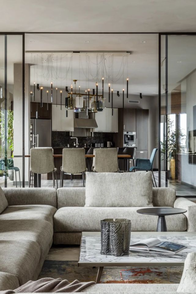 bed|700㎡顶层大平层，轻奢混搭风豪宅