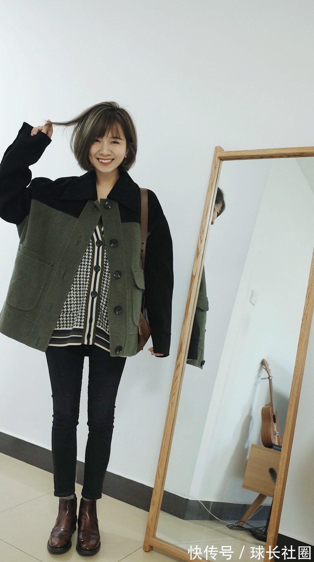 毛呢外套 冬季穿搭必备“小黑裤”,简单还时尚,轻轻松松穿出时尚感