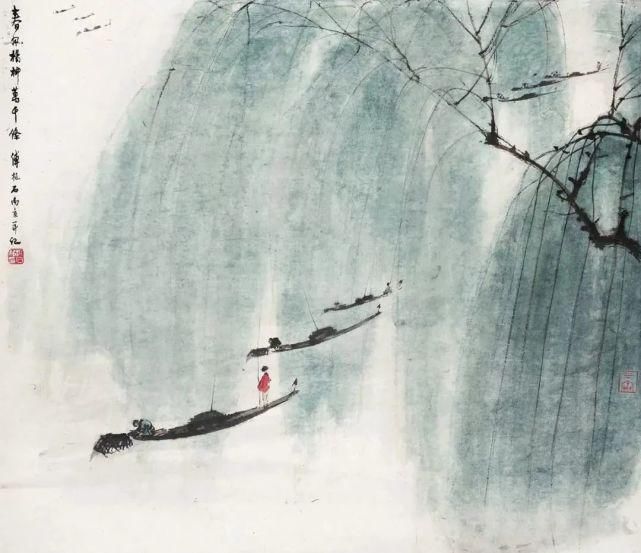 轻风|十位大师画柳，婀娜多姿，轻风拂面！