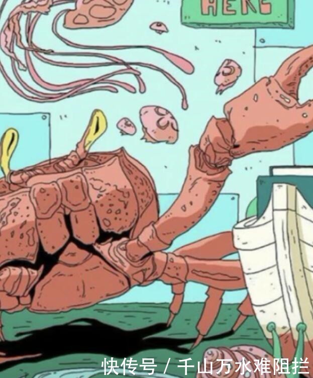 章鱼|《海绵宝宝》的真实样子大公开,蟹老板被打回原形,章鱼哥变了样