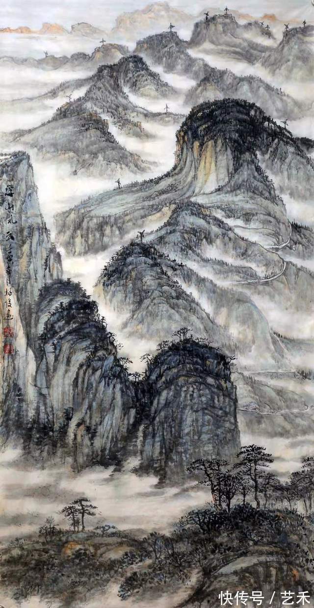 东莞市#画家杨俊——山水自然清雅,温婉柔情作品选