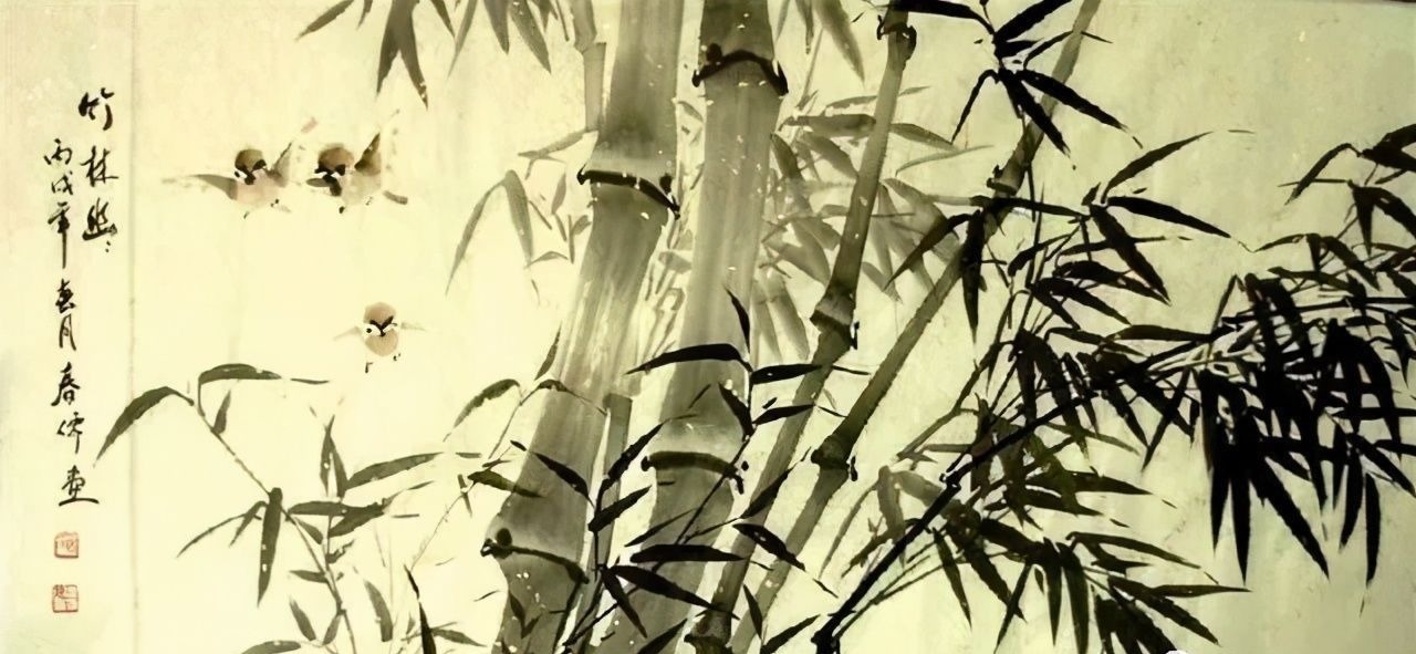 竹林!中国画如何画松树、丛树、柳树、竹林,中国画树的画法大全