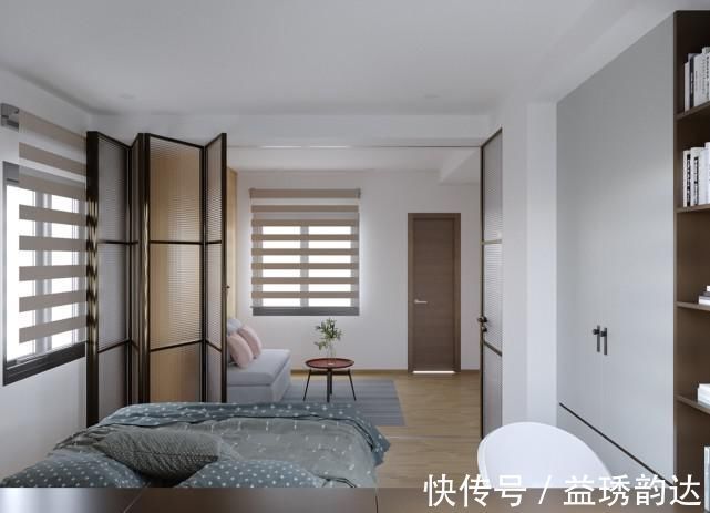 小沙发|将灰蓝色与木色调混合在一起，温暖的现代风格设计