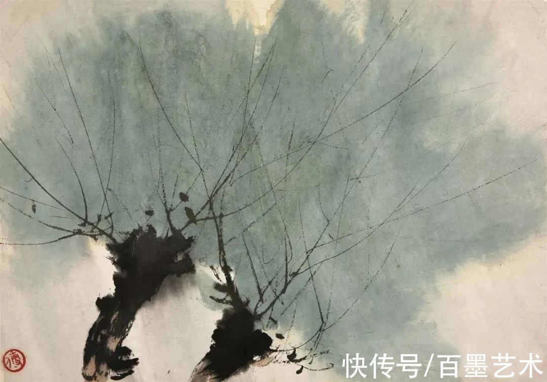 郑午昌@春风拂柳，春意浓！大师笔下的春柳太美了