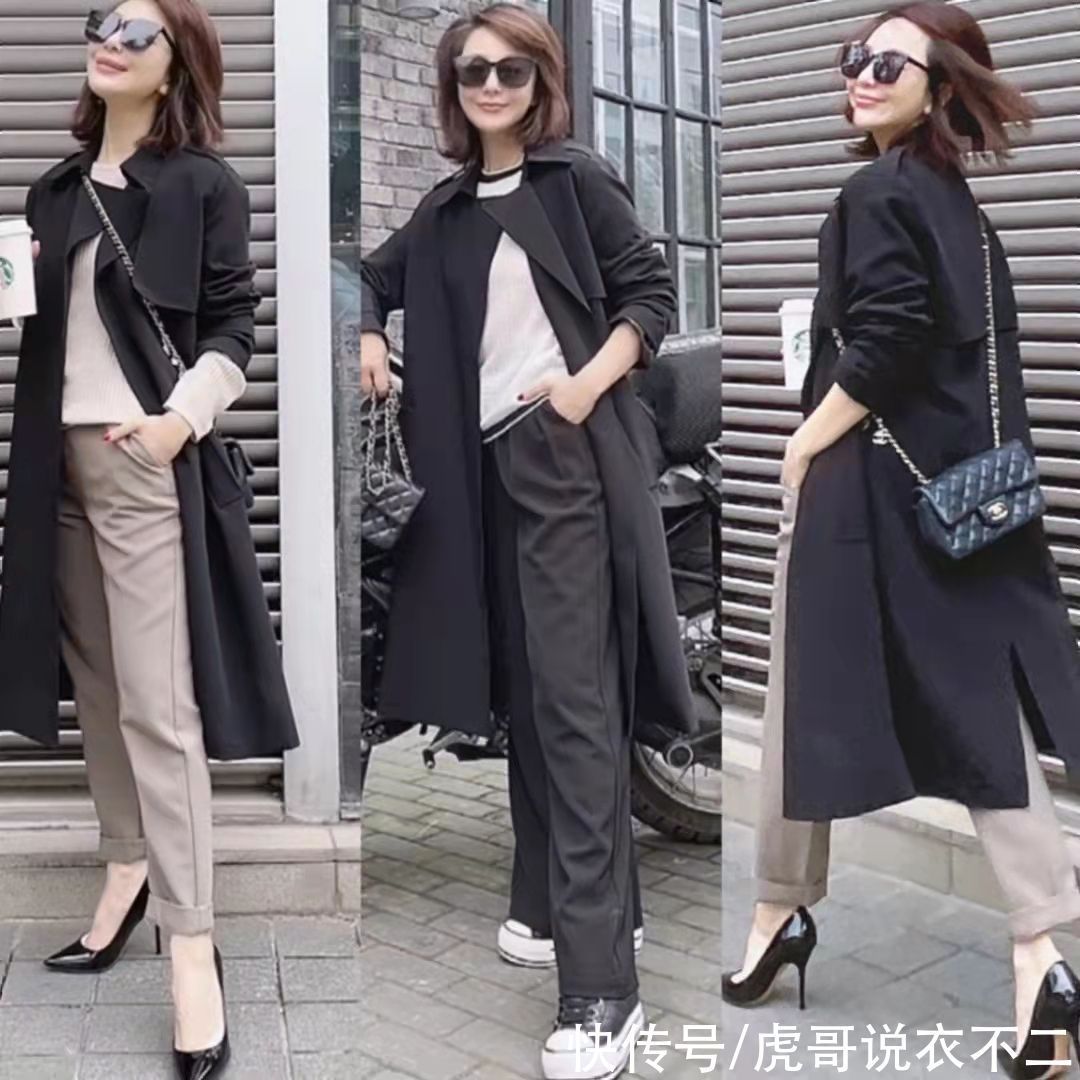 长风衣 这才是50岁普通人的穿衣榜样,不显老不扮嫩,舒适显贵可以照着穿