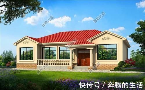 占地面积|农村一排五间平房图片设计图,不到25万就能建,还不用考虑限高