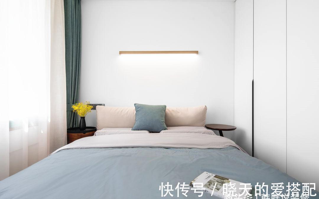 主卧室|98㎡简约三居室,删繁就简,没有花里胡哨的设计,却更加温馨舒适