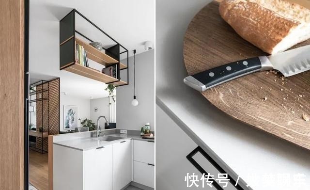 木格栅|108㎡现代简约风三室装修,用这样的木格栅做隔断,好美呀