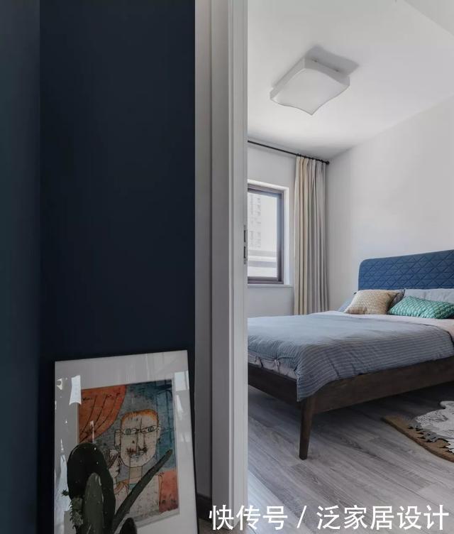 背景墙|94平现代三室，半开放式厨房、书房，让居室互通互透，共享光线