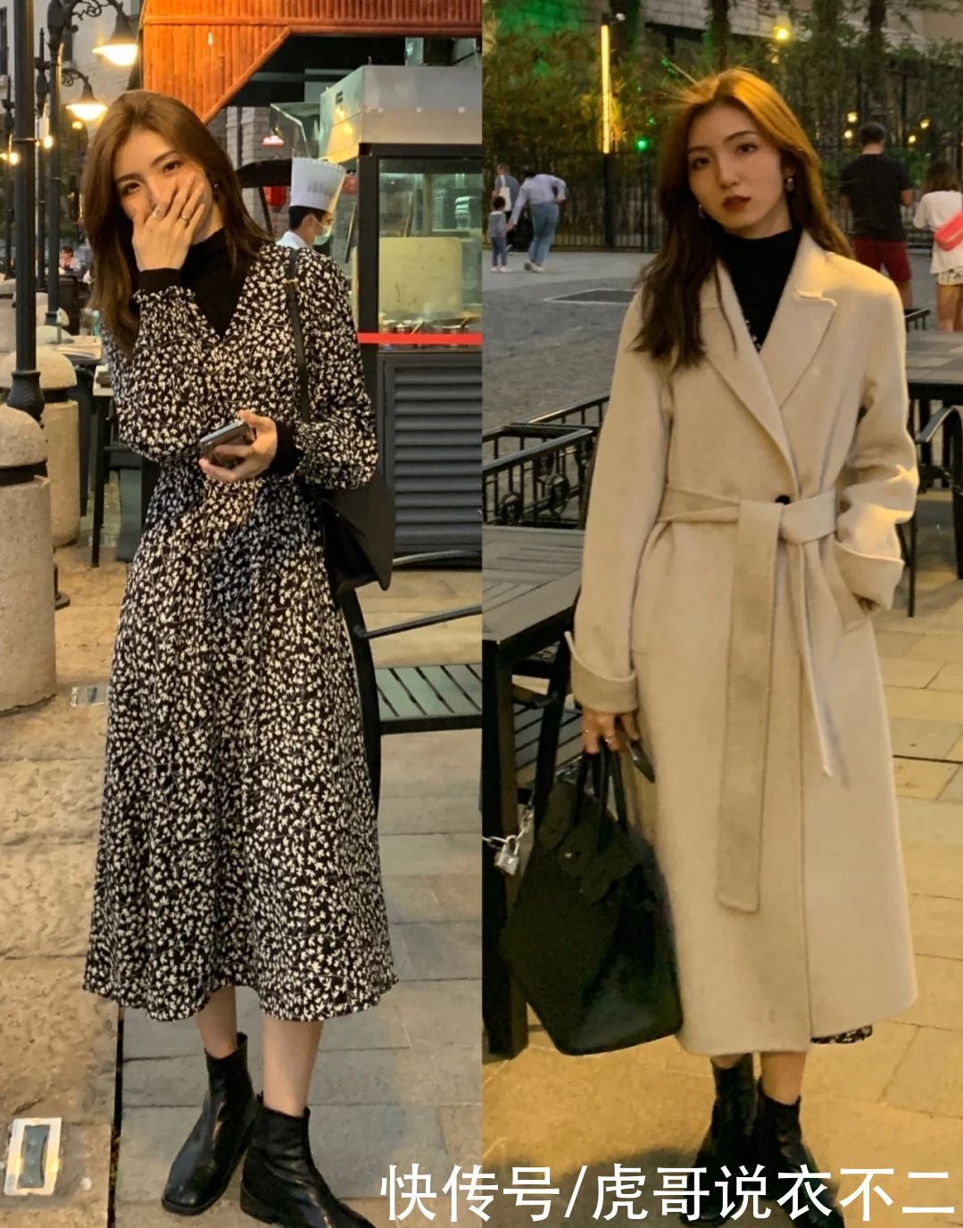 这位时髦精真会穿，仅用两款长裙解锁冬季时尚，将浪漫进行到底