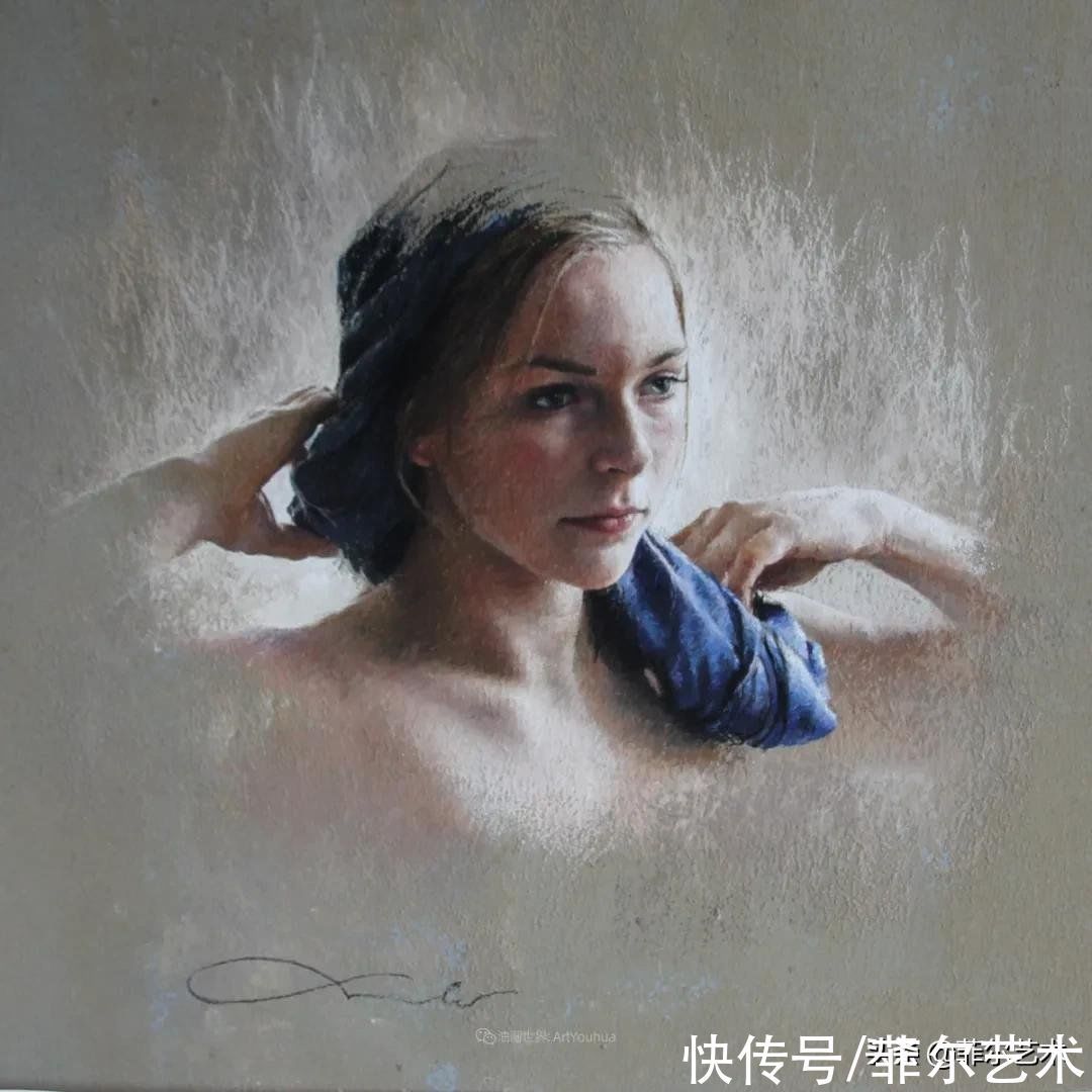 艺术学院$法国女粉彩大师,描绘的女性之美,细腻柔和