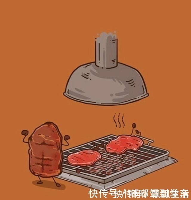 红烧肉|如此有趣可爱的美食插画,真的不得不佩服插画师的脑洞