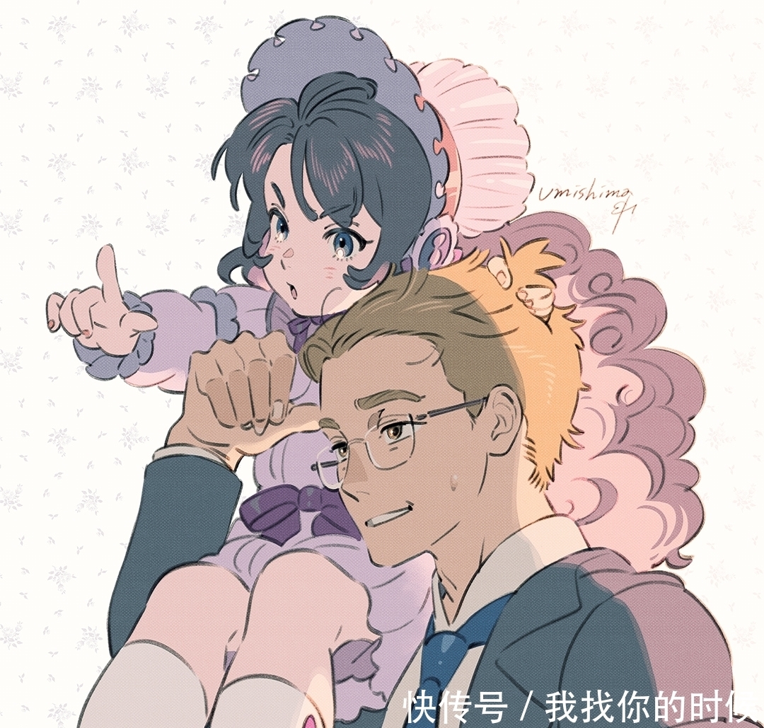 Pixiv:年龄有差距的二人。青年与少女插画特辑。