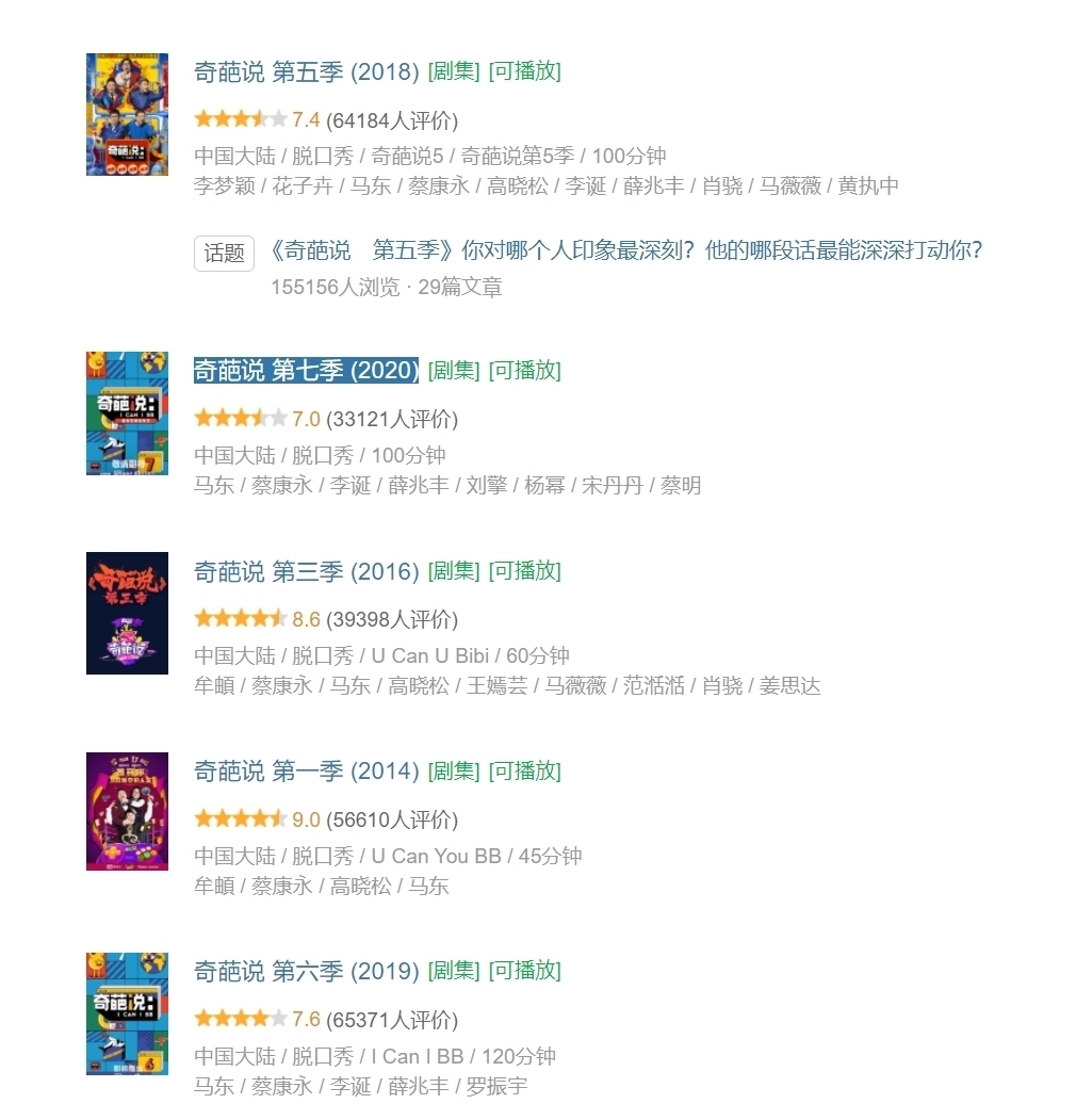 豆瓣高分综艺都有什么特点?