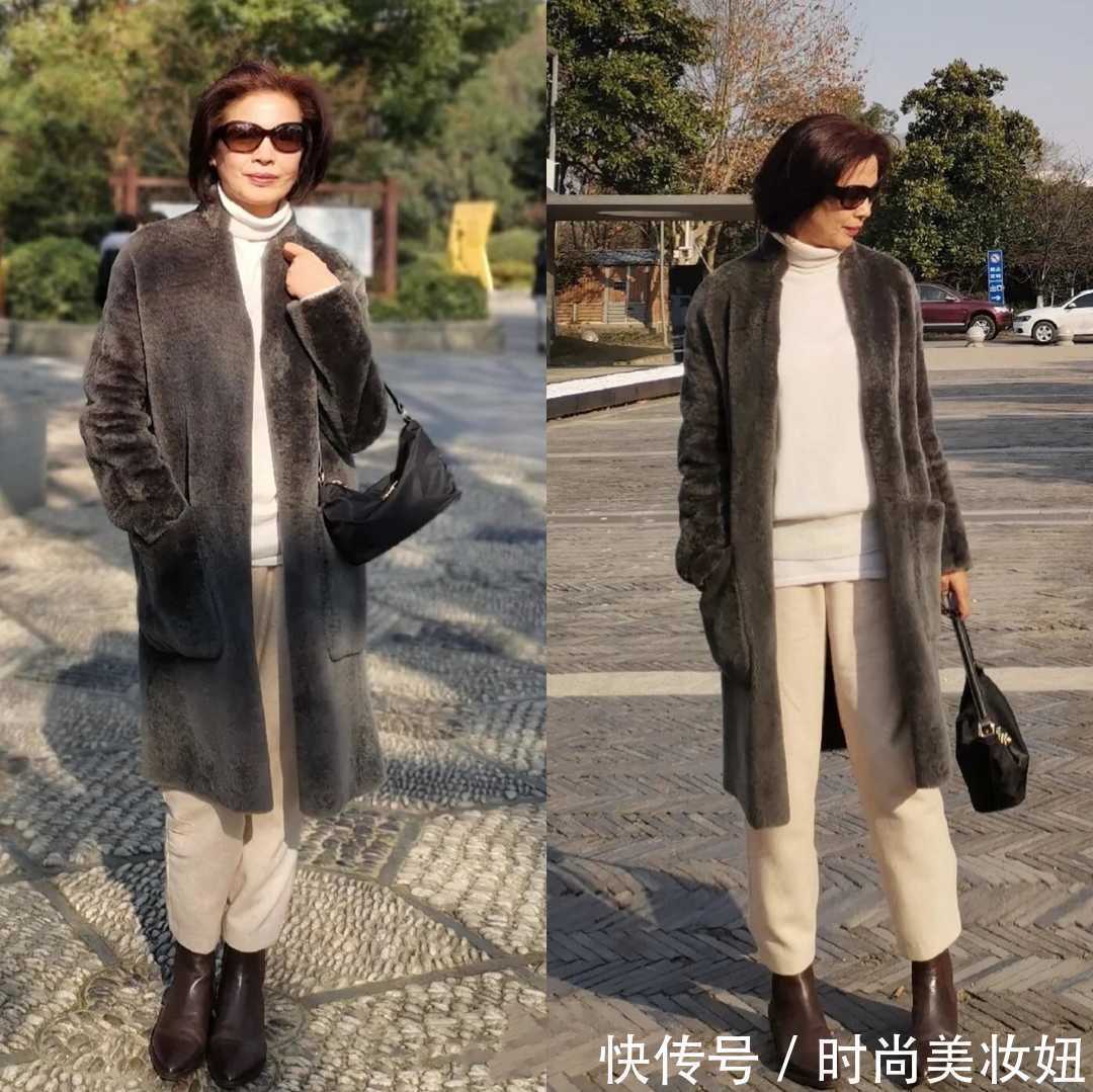 浅色系 这才是最真实的60岁穿搭,不扮嫩、不做作,简洁大气又舒适